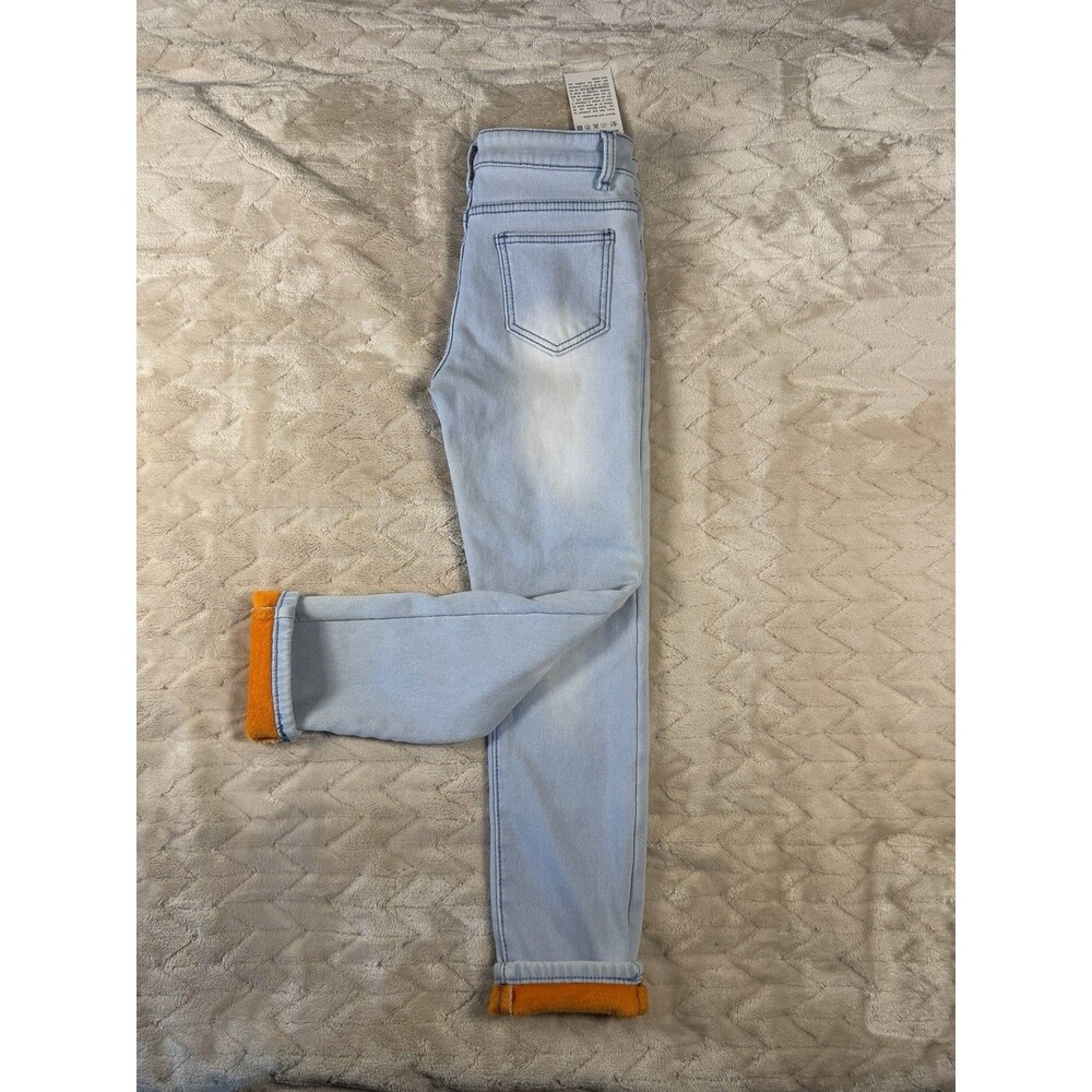 Fredd Marshall Boys 10 Fleece Lined Stretch Jeans Warm Winter Light Wash NWT
